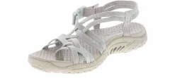 Comfort Sandals|Outdoor Sandals|SKECHERS Reggae Positive Space Women's Sandal Grey