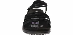 Comfort Sandals|Flat Sandals|SKECHERS Reggae Slim Sling Women’s Wide-Width Comfort Sandal Black