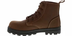 Safety Toe Boots|Slip Resistant|SKECHERS Rotund Women’s Carbon Nano Toe Work Boot Brown