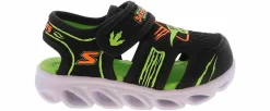 Casual|Sandals|SKECHERS S-Lights Hypno Splash Toddler Boys' (5-10) Sandal Black