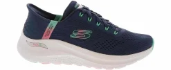 Walking Shoes|Athleisure & Casual|SKECHERS Slip-Ins Archfit 2.0 Easy Chic Women’s Wide-Width Walking Shoe Blue