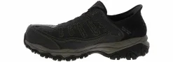 Safety Toe Athletics|Slip Resistant|SKECHERS Slip-Ins Cankton Faison Men’s Steel Toe Work Shoe Black