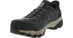 Safety Toe Athletics|Slip Resistant|SKECHERS Slip-Ins Cankton Men’s Wide-Width Steel Toe Work Shoe Blue