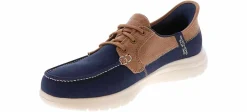 Canvas Shoes|Comfort Shoes|SKECHERS Slip-Ins On The Go Flex Women's Boat Shoe Blue