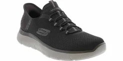 Running Shoes|Athleisure & Casual|SKECHERS Slip-Ins Summit High Range Men’s Running Shoe Black