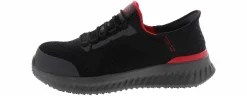 Safety Toe Athletics|Slip Resistant|SKECHERS Slip-ins Tilido Fletchit Men’s Composite Toe Work Shoe Black