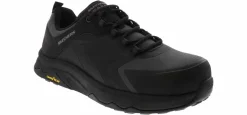 Safety Toe Athletics|Slip Resistant|SKECHERS Speed Flex Trekker Men’s Wide-Width Nano Toe Work Shoe Black