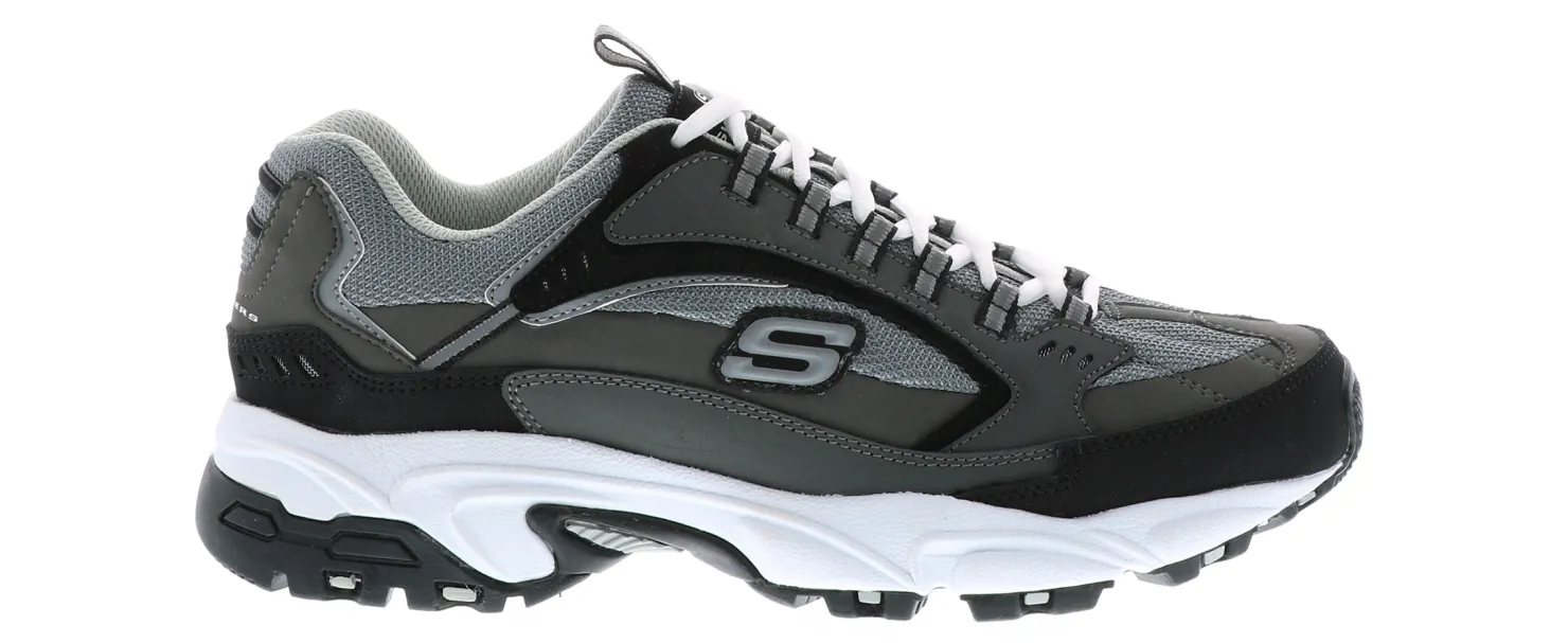 Running Shoes|Walking Shoes|SKECHERS Stamina Men's Wide-Width Walking Shoe Grey