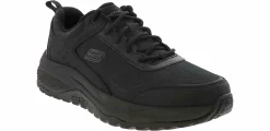 Slip Resistant|SKECHERS Street Treader Men's Soft Toe Slip Resistant Work Shoe Black