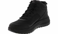 Soft Toe Boots|Slip Resistant|SKECHERS Street Treader Scorron Men’s Slip Resistant Work Shoe Black