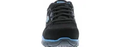 Wide|Safety Toe Athletics|SKECHERS Suede Synergy Sandlot Women's Wide-Width Alloy Toe Work Shoe Black
