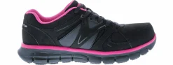 Safety Toe Athletics|SKECHERS Suede Synergy Sandlot Women's Alloy Toe Work Shoe Black