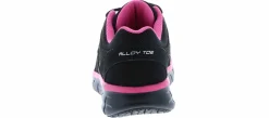 Safety Toe Athletics|SKECHERS Suede Synergy Sandlot Women's Alloy Toe Work Shoe Black