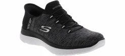 Walking Shoes|Slip-On|SKECHERS Summits Slip-Ins Women’s Wide-Width Comfort Shoe Black