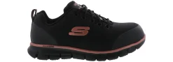 Safety Toe Athletics|SKECHERS Sure Track Chiton Women’s Alloy Toe Work Shoe Black