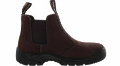 Safety Toe Boots|SKECHERS Tapter Men’s Steel Toe Work Boot Brown