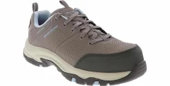 Safety Toe Athletics|Slip Resistant|SKECHERS Trego Astallet Women’s Nano-Carbon Toe Work Shoe Grey
