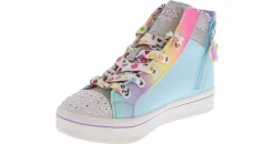 Athletic & Sneakers|SKECHERS Twinkle Toes Twi Lites 2 Youth Girls' (11-3) Hi-Top Light Up Sneaker Grey