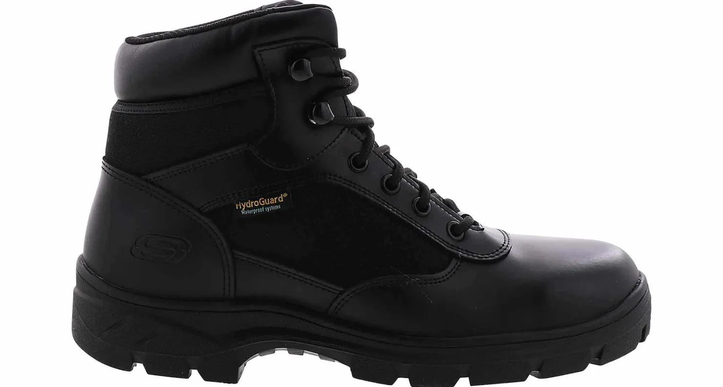 Soft Toe Boots|SKECHERS Wascana Benen Men's Soft Toe Work Boot Black