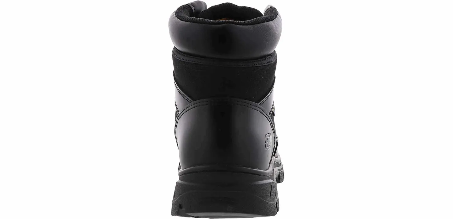 Soft Toe Boots|SKECHERS Wascana Benen Men's Soft Toe Work Boot Black