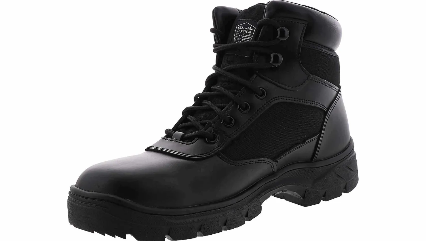 Soft Toe Boots|SKECHERS Wascana Benen Men's Soft Toe Work Boot Black