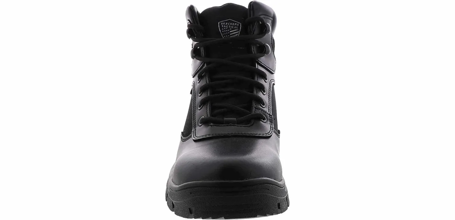Soft Toe Boots|SKECHERS Wascana Benen Men's Soft Toe Work Boot Black