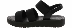 Comfort Sandals|Footbed Sandals|SODA Button Strap Women's Platform Sandal Black