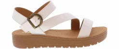 Comfort Sandals|SODA Hammer Women’s Platform Sandal White