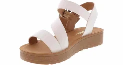 Comfort Sandals|SODA Hammer Women’s Platform Sandal White