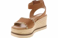 Comfort Sandals|Wedge & Platform Sandals|SODA Laguna Women's Wedge Sandal Brown