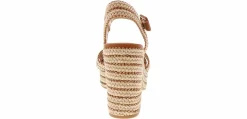 Heeled Sandals|Heels & Wedges|SODA Yara Woven Rope Women's Fashion Heel Brown
