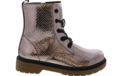 Boots|SPROX Hollywood Pewter Snake Youth Girls' (11-4) Combat Boot Silver