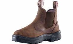 Safety Toe Boots|Slip Resistant|STEEL BLUE Hobart Met Women's Steel Toe Work Boot Brown