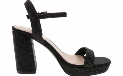 Heeled Sandals|Special Occasion|SUGAR Valentia Stones Women’s Fashion Heel Black