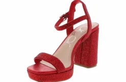 Heeled Sandals|Special Occasion|SUGAR Valentia Stones Women’s Fashion Heel Red