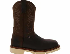 Safety Toe Boots|Slip Resistant|THOROGOOD American Heritage 11-inch Men’s Steel Toe Work Boot Brown