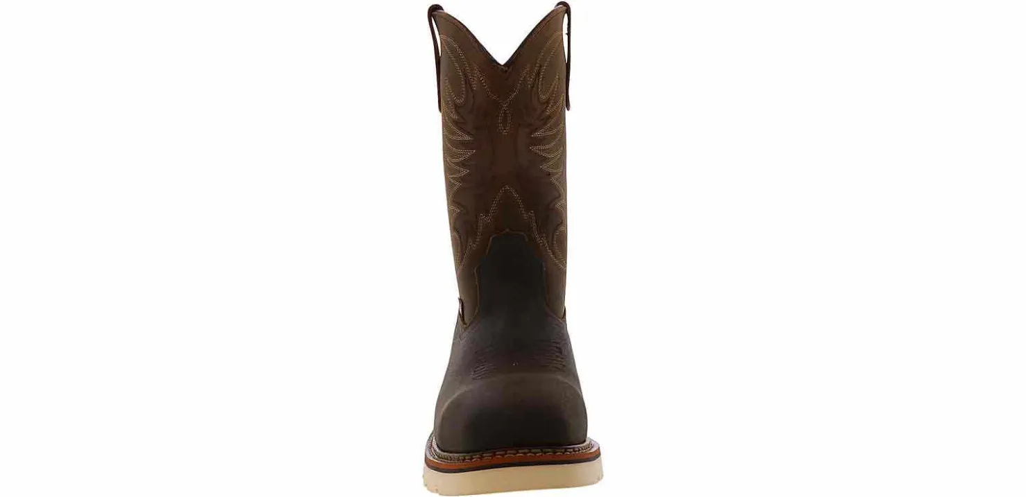 Safety Toe Boots|Slip Resistant|THOROGOOD American Heritage 11-inch Men’s Steel Toe Work Boot Brown