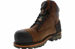 Safety Toe Boots|Slip Resistant|TIMBERLAND PRO Timberland 6 In Boondock Men’s Composite Toe Work Boot Brown