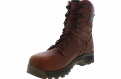 Safety Toe Boots|Slip Resistant|TIMBERLAND PRO Titan EV 8-Inch Men’s Wide-Width Composite Toe Work Boot Brown