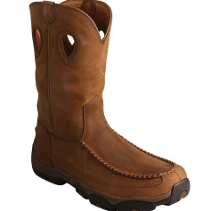 Western Boots|Hiking Boots|TWISTED X 11 in Pull On Men's Composite Toe Work Boot Brown
