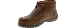Safety Toe Athletics|Slip Resistant|TWISTED X Driving Moccasin Women's Steel Toe Work Shoe Brown