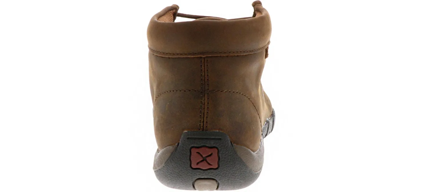 Safety Toe Athletics|Slip Resistant|TWISTED X Driving Moccasin Women's Steel Toe Work Shoe Brown