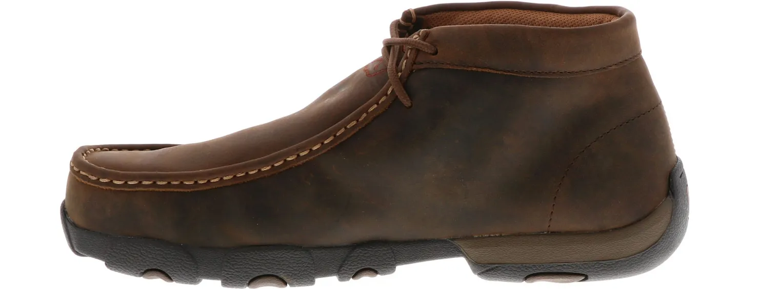 Safety Toe Boots|TWISTED X Driving Moccasin Men's Steel Toe Work Shoe Brown