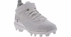 Athletics & Sneakers|UNDER ARMOUR Harper 7 Mid RM Junior Boys’ (11-4) Baseball Cleat White