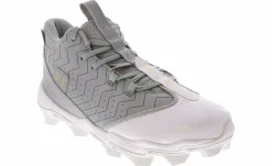 Cleats|UNDER ARMOUR Harper 9 RM Men’s Mid Top Baseball Cleat Grey