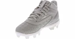 Athletic & Sneakers|Athletics & Sneakers|UNDER ARMOUR Leadoff Mid RM 3.0 Youth Kids’ (11-6) Mid Top Baseball Cleat Grey