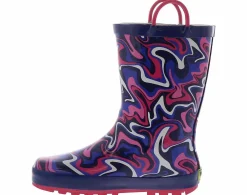 Boots|Outdoor Shoes|WESTERN CHIEF Hydro Swirl Youth Girls’ (11-4) Rain Boot Purple
