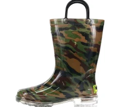 Boots|Outdoor Shoes|WESTERN CHIEF Lighted PVC Camo Toddler Kids' (5-10) Rain Boot Multicolor