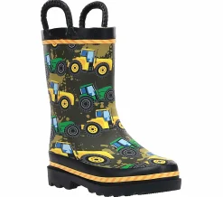 Boots|Outdoor Shoes|WESTERN CHIEF Tractor Tough Toddler Boys' (5-10) Rain Boot Black