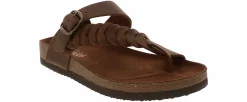 Comfort Sandals|Flip Flops|WHITE MOUNTAIN Happier Women's Footbed Sandal Brown